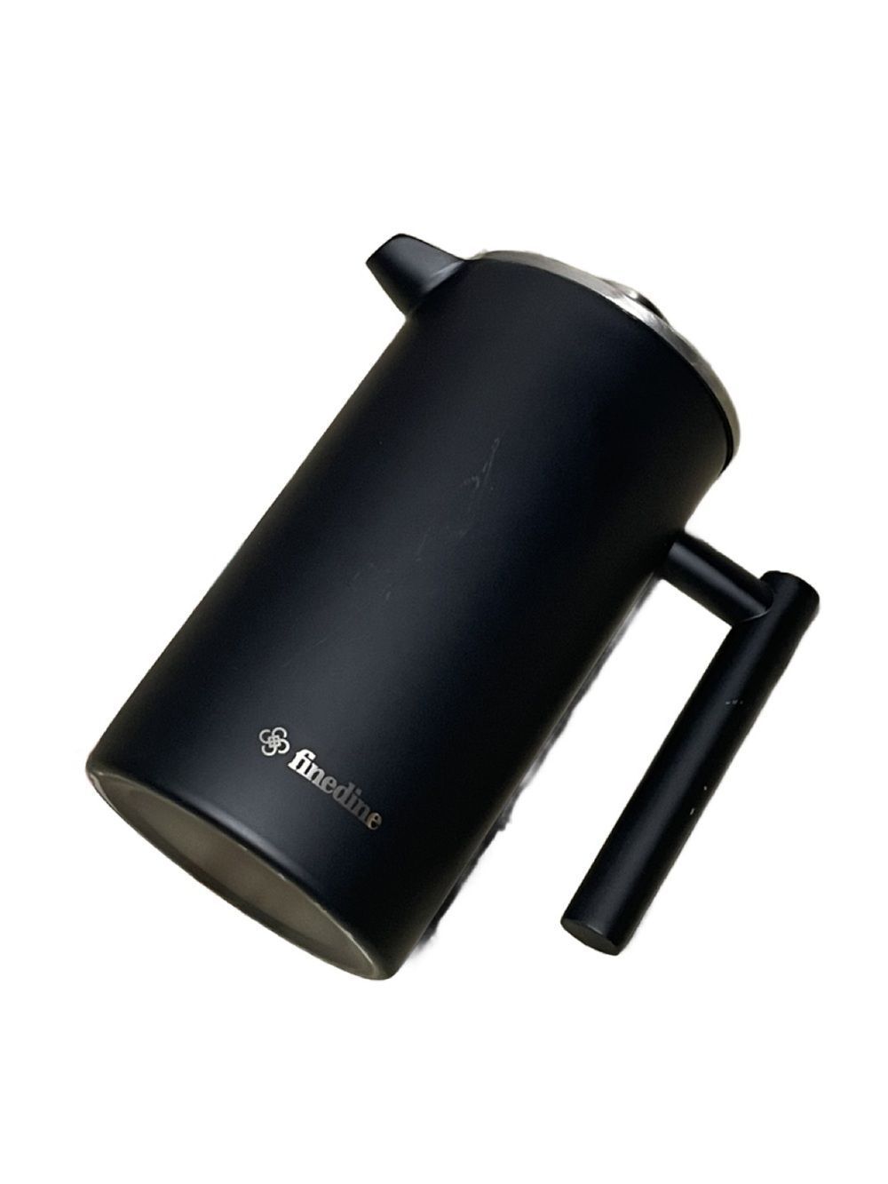 Finedine Matte Black French Press Coffee Maker - Stainless Steel - 34 oz.